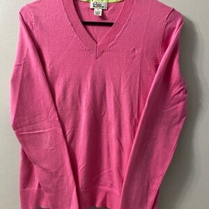 Lilly Pulitzer Bright Pink V-Neck Sweater